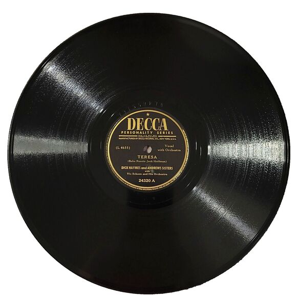 Dick Haymes & Andrews Sisters 78 Teresa / My Sin on Decca E Pop - Picture 1 of 2